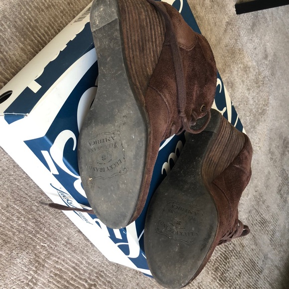 Suede Wedge Booties - Picture 3 of 4